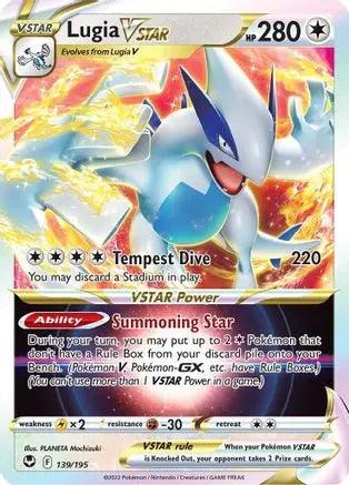 Lugia VSTAR 139  - Holofoil SWSH12 Silver Tempest - Ultra Rare SWSH12: Silver Tempest Pokemon Single  Squirtle Squad Card Shop.