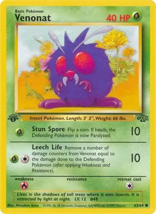 Venonat 063  - 1st Edition Jungle - Common