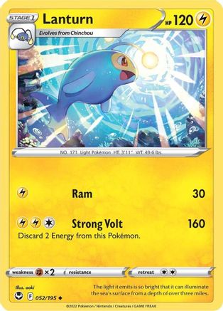 Lanturn 052  SWSH12 Silver Tempest - Uncommon SWSH12: Silver Tempest Pokemon Single  Squirtle Squad Card Shop.