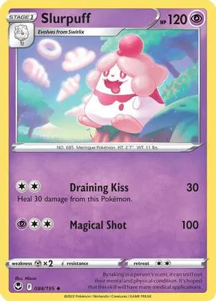 Slurpuff 084  - Reverse Holofoil SWSH12 Silver Tempest - Uncommon