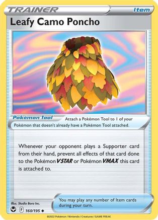 Leafy Camo Poncho 160  - Reverse Holofoil SWSH12 Silver Tempest - Uncommon SWSH12: Silver Tempest Pokemon Single  Squirtle Squad Card Shop.