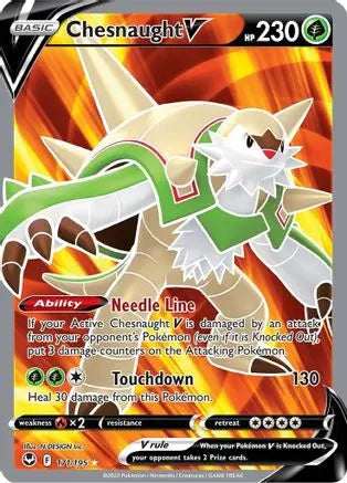 Chesnaught V (Full Art) 171  - Holofoil SWSH12 Silver Tempest - Ultra Rare SWSH12: Silver Tempest Pokemon Single  Squirtle Squad Card Shop.