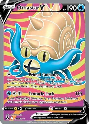 Omastar V (Full Art) 174  - Holofoil SWSH12 Silver Tempest - Ultra Rare SWSH12: Silver Tempest Pokemon Single  Squirtle Squad Card Shop.