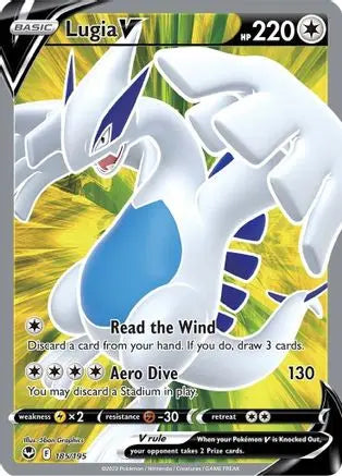 Lugia V (Full Art) 185  - Holofoil SWSH12 Silver Tempest - Ultra Rare SWSH12: Silver Tempest Pokemon Single  Squirtle Squad Card Shop.