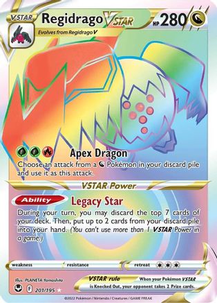 Regidrago VSTAR (Secret) 201  - Holofoil SWSH12 Silver Tempest - Secret Rare SWSH12: Silver Tempest Pokemon Single  Squirtle Squad Card Shop.