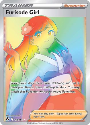 Furisode Girl (Secret) 205  - Holofoil SWSH12 Silver Tempest - Secret Rare SWSH12: Silver Tempest Pokemon Single  Squirtle Squad Card Shop.