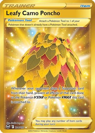 Leafy Camo Poncho (Secret) 214  - Holofoil SWSH12 Silver Tempest - Secret Rare SWSH12: Silver Tempest Pokemon Single  Squirtle Squad Card Shop.