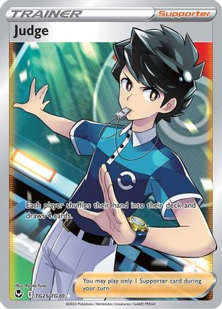 Judge TG25  - Holofoil SWSH12 Silver Tempest Trainer Gallery - Ultra Rare SWSH12: Silver Tempest Trainer Gallery Pokemon Single  Squirtle Squad Card Shop.