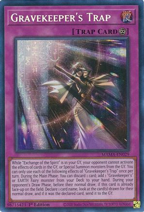 Gravekeeper's Trap (Secret Pharaoh's Rare) (MAMA-EN029) - Magnificent Mavens 1st Edition Magnificent Mavens Yugioh Single  Squirtle Squad Card Shop.