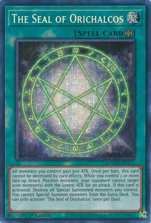 The Seal of Orichalcos (Secret Pharaoh's Rare) (MAMA-EN111) - Magnificent Mavens 1st Edition Magnificent Mavens Yugioh Single  Squirtle Squad Card Shop.