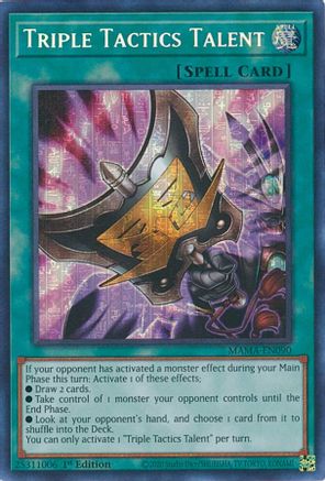 Triple Tactics Talent (Secret Pharaoh's Rare) (MAMA-EN090) - Magnificent Mavens 1st Edition Magnificent Mavens Yugioh Single  Squirtle Squad Card Shop.