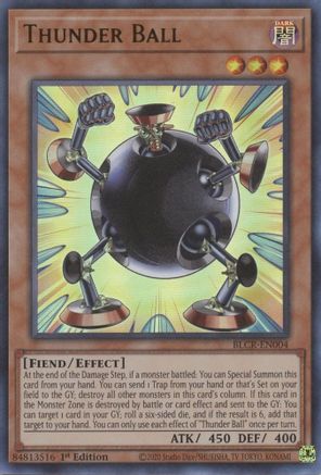 Thunder Ball (BLCR-EN004) - Battles of Legend: Crystal Revenge 1st Edition Battles of Legend: Crystal Revenge Yugioh Single  Squirtle Squad Card Shop.