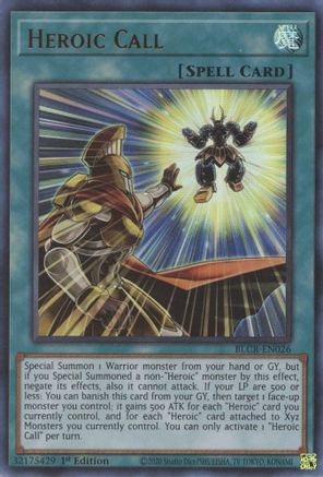 Heroic Call (BLCR-EN026) - Battles of Legend: Crystal Revenge 1st Edition Battles of Legend: Crystal Revenge Yugioh Single  Squirtle Squad Card Shop.