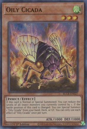 Oily Cicada (BLCR-EN027) - Battles of Legend: Crystal Revenge 1st Edition Battles of Legend: Crystal Revenge Yugioh Single  Squirtle Squad Card Shop.