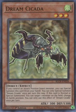 Dream Cicada (BLCR-EN028) - Battles of Legend: Crystal Revenge 1st Edition Battles of Legend: Crystal Revenge Yugioh Single  Squirtle Squad Card Shop.