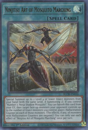 Ninjitsu Art of Mosquito Marching (BLCR-EN030) - Battles of Legend: Crystal Revenge 1st Edition Battles of Legend: Crystal Revenge Yugioh Single  Squirtle Squad Card Shop.
