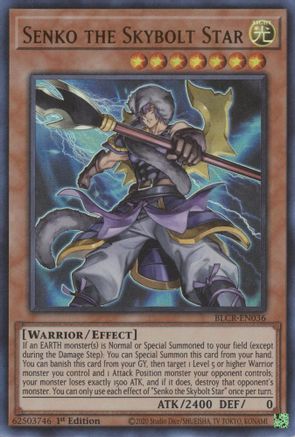 Senko the Skybolt Star (BLCR-EN036) - Battles of Legend: Crystal Revenge 1st Edition Battles of Legend: Crystal Revenge Yugioh Single  Squirtle Squad Card Shop.