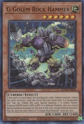 G Golem Rock Hammer (BLCR-EN040) - Battles of Legend: Crystal Revenge 1st Edition Battles of Legend: Crystal Revenge Yugioh Single  Squirtle Squad Card Shop.