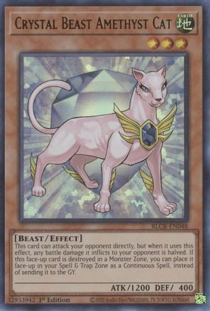 Crystal Beast Amethyst Cat (BLCR-EN048) - Battles of Legend: Crystal Revenge 1st Edition Battles of Legend: Crystal Revenge Yugioh Single  Squirtle Squad Card Shop.