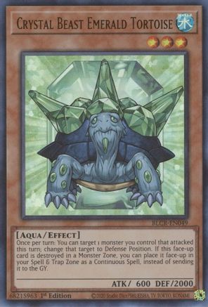 Crystal Beast Emerald Tortoise (BLCR-EN049) - Battles of Legend: Crystal Revenge 1st Edition Battles of Legend: Crystal Revenge Yugioh Single  Squirtle Squad Card Shop.