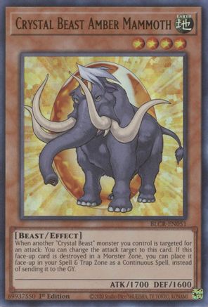 Crystal Beast Amber Mammoth (BLCR-EN051) - Battles of Legend: Crystal Revenge 1st Edition Battles of Legend: Crystal Revenge Yugioh Single  Squirtle Squad Card Shop.