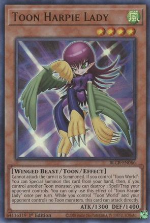 Toon Harpie Lady (BLCR-EN066) - Battles of Legend: Crystal Revenge 1st Edition Battles of Legend: Crystal Revenge Yugioh Single  Squirtle Squad Card Shop.