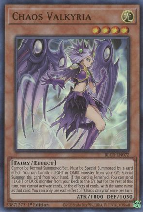 Chaos Valkyria (BLCR-EN072) - Battles of Legend: Crystal Revenge 1st Edition Battles of Legend: Crystal Revenge Yugioh Single  Squirtle Squad Card Shop.