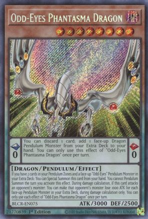 Odd-Eyes Phantasma Dragon (BLCR-EN075) - Battles of Legend: Crystal Revenge 1st Edition Battles of Legend: Crystal Revenge Yugioh Single  Squirtle Squad Card Shop.