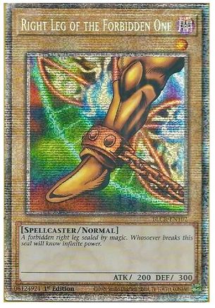 Right Leg of the Forbidden One (Starlight Rare) (BLCR-EN102) - Battles of Legend: Crystal Revenge 1st Edition Battles of Legend: Crystal Revenge Yugioh Single  Squirtle Squad Card Shop.