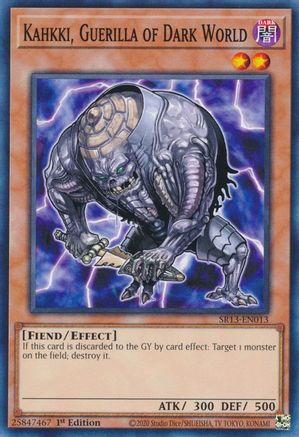 Kahkki, Guerilla of Dark World (SR13-EN013) - Structure Deck: Dark World 1st Edition Structure Deck: Dark World Yugioh Single  Squirtle Squad Card Shop.