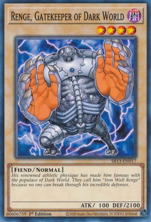 Renge, Gatekeeper of Dark World (SR13-EN017) - Structure Deck: Dark World 1st Edition Structure Deck: Dark World Yugioh Single  Squirtle Squad Card Shop.