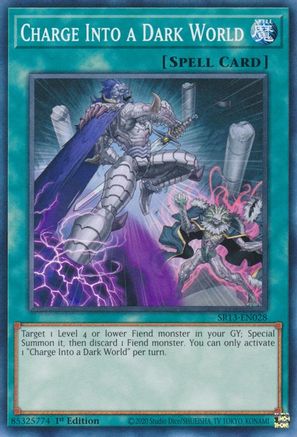 Charge Into a Dark World (SR13-EN028) - Structure Deck: Dark World 1st Edition Structure Deck: Dark World Yugioh Single  Squirtle Squad Card Shop.