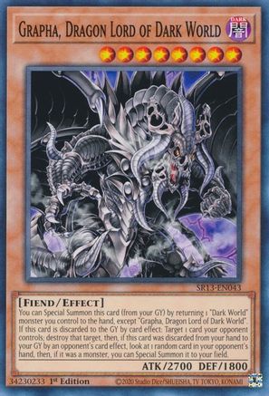 Grapha, Dragon Lord of Dark World (SR13-EN043) - Structure Deck: Dark World 1st Edition Structure Deck: Dark World Yugioh Single  Squirtle Squad Card Shop.