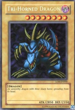 Tri-Horned Dragon (LOB-EN000) (LOB-EN000) - Legend of Blue Eyes White Dragon (Worldwide English) Unlimited Legend of Blue Eyes White Dragon (Worldwide English) Yugioh Single  Squirtle Squad Card Shop.