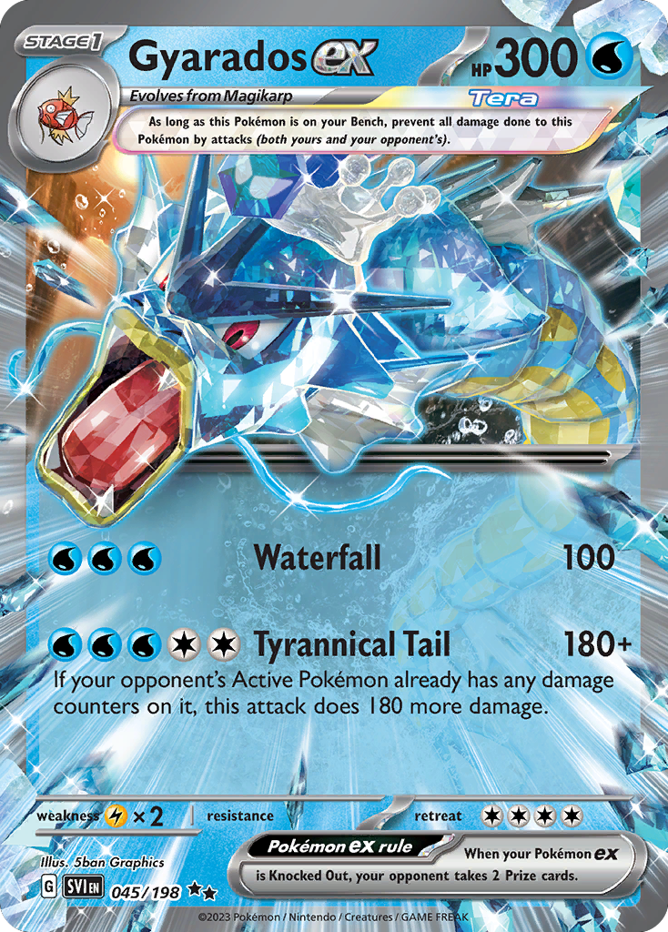 Scarlet & Violet - Base Set - Gyarados ex 045/198 - clean card image