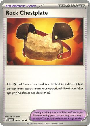 Rock Chestplate 192  - Reverse Holofoil SV01 Scarlet & Violet Base Set - Uncommon SV01: Scarlet & Violet Base Set Pokemon Single  Squirtle Squad Card Shop.