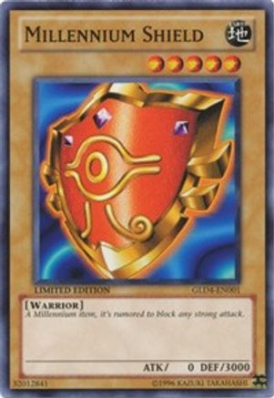 Millennium Shield (GLD4-EN001) - Gold Series 4: Pyramids Edition Limited Gold Series 4: Pyramids Edition Yugioh Single  Squirtle Squad Card Shop.
