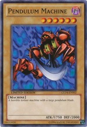Pendulum Machine (GLD4-EN002) - Gold Series 4: Pyramids Edition Limited Gold Series 4: Pyramids Edition Yugioh Single  Squirtle Squad Card Shop.