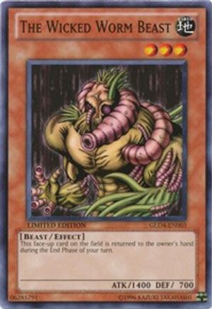 The Wicked Worm Beast (GLD4-EN003) - Gold Series 4: Pyramids Edition Limited Gold Series 4: Pyramids Edition Yugioh Single  Squirtle Squad Card Shop.