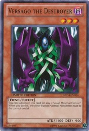 Versago the Destroyer (GLD4-EN006) - Gold Series 4: Pyramids Edition Limited Gold Series 4: Pyramids Edition Yugioh Single  Squirtle Squad Card Shop.