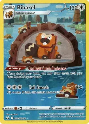 Bibarel GG25 - Holofoil SWSH Crown Zenith Galarian Gallery - Ultra Rare SWSH: Crown Zenith: Galarian Gallery Pokemon Single  Squirtle Squad Card Shop.