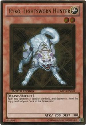 Ryko, Lightsworn Hunter (GLD4-EN024) - Gold Series 4: Pyramids Edition Limited Gold Series 4: Pyramids Edition Yugioh Single  Squirtle Squad Card Shop.