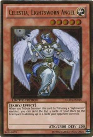 Celestia, Lightsworn Angel (GLD4-EN025) - Gold Series 4: Pyramids Edition Limited Gold Series 4: Pyramids Edition Yugioh Single  Squirtle Squad Card Shop.