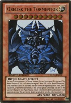 Obelisk the Tormentor (GLD4-EN030) - Gold Series 4: Pyramids Edition Limited Gold Series 4: Pyramids Edition Yugioh Single  Squirtle Squad Card Shop.