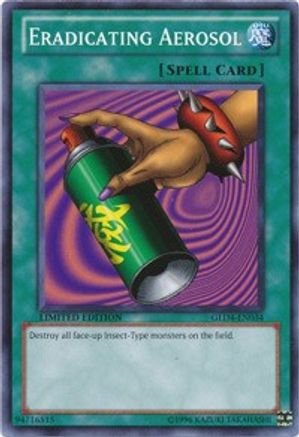 Eradicating Aerosol (GLD4-EN034) - Gold Series 4: Pyramids Edition Limited Gold Series 4: Pyramids Edition Yugioh Single  Squirtle Squad Card Shop.