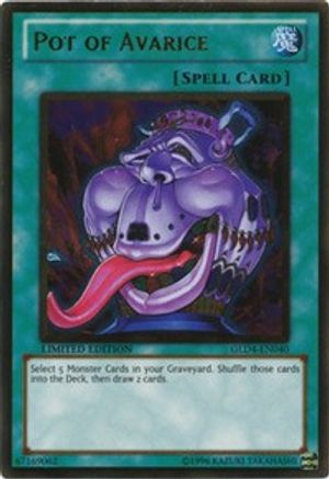 Pot of Avarice (GLD4-EN040) - Gold Series 4: Pyramids Edition Limited Gold Series 4: Pyramids Edition Yugioh Single  Squirtle Squad Card Shop.