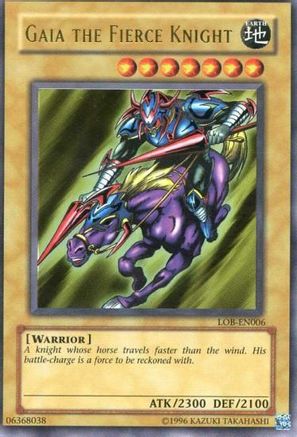 Gaia The Fierce Knight (LOB-EN006) - Legend of Blue Eyes White Dragon (Worldwide English) Unlimited Legend of Blue Eyes White Dragon (Worldwide English) Yugioh Single  Squirtle Squad Card Shop.