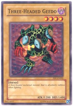 Three-Headed Geedo (PSV-EN002) - Pharaoh's Servant (Worldwide English) Unlimited Pharaoh's Servant (Worldwide English) Yugioh Single  Squirtle Squad Card Shop.