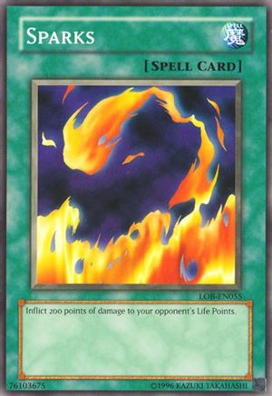 Sparks (LOB-EN055) - Legend of Blue Eyes White Dragon (Worldwide English) Unlimited Legend of Blue Eyes White Dragon (Worldwide English) Yugioh Single  Squirtle Squad Card Shop.