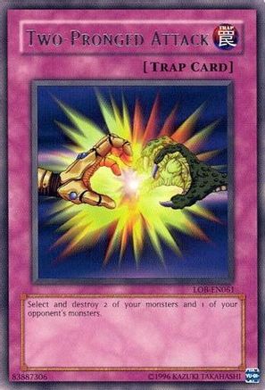 Two-Pronged Attack (LOB-EN061) - Legend of Blue Eyes White Dragon (Worldwide English) Unlimited Legend of Blue Eyes White Dragon (Worldwide English) Yugioh Single  Squirtle Squad Card Shop.